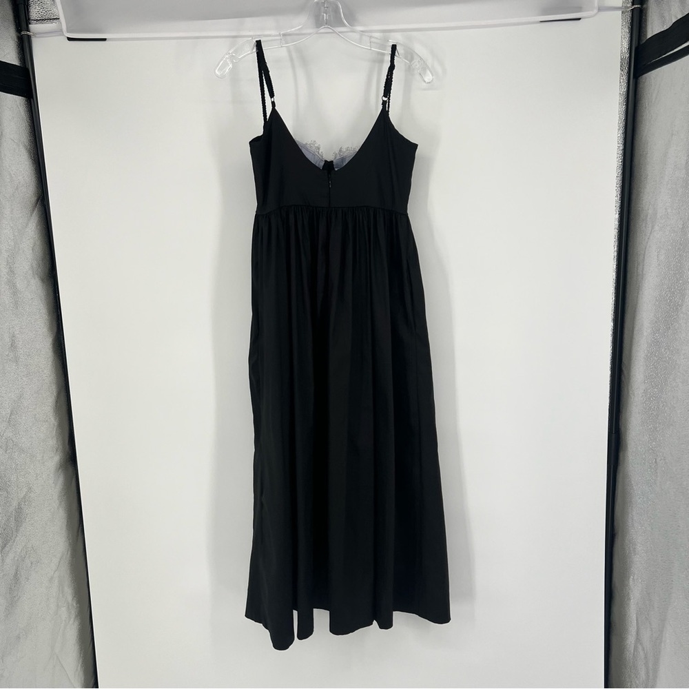 For Love & Lemons Doris Black Sweetheart Neckline Lace Formal Midi Dress Medium - Picture 10 of 15